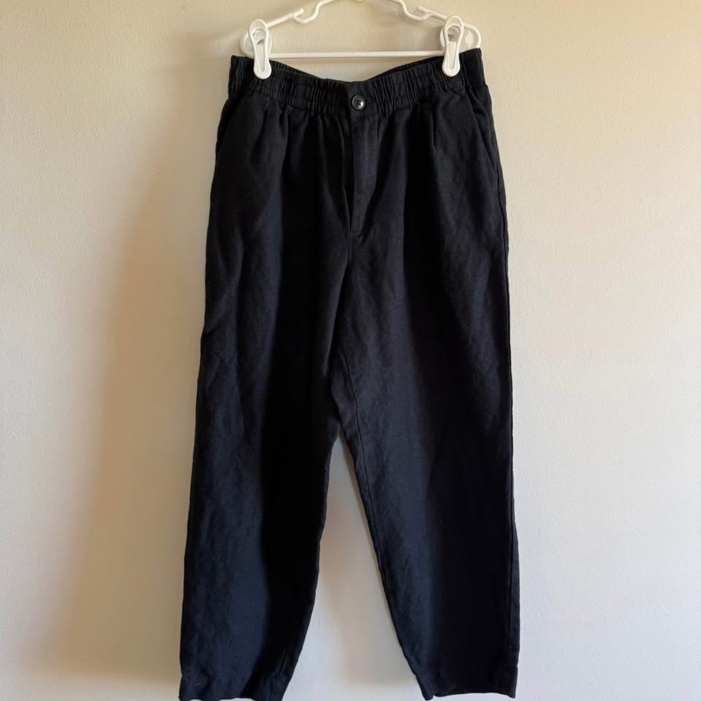 Madewell Linen Blend Cropped Pant